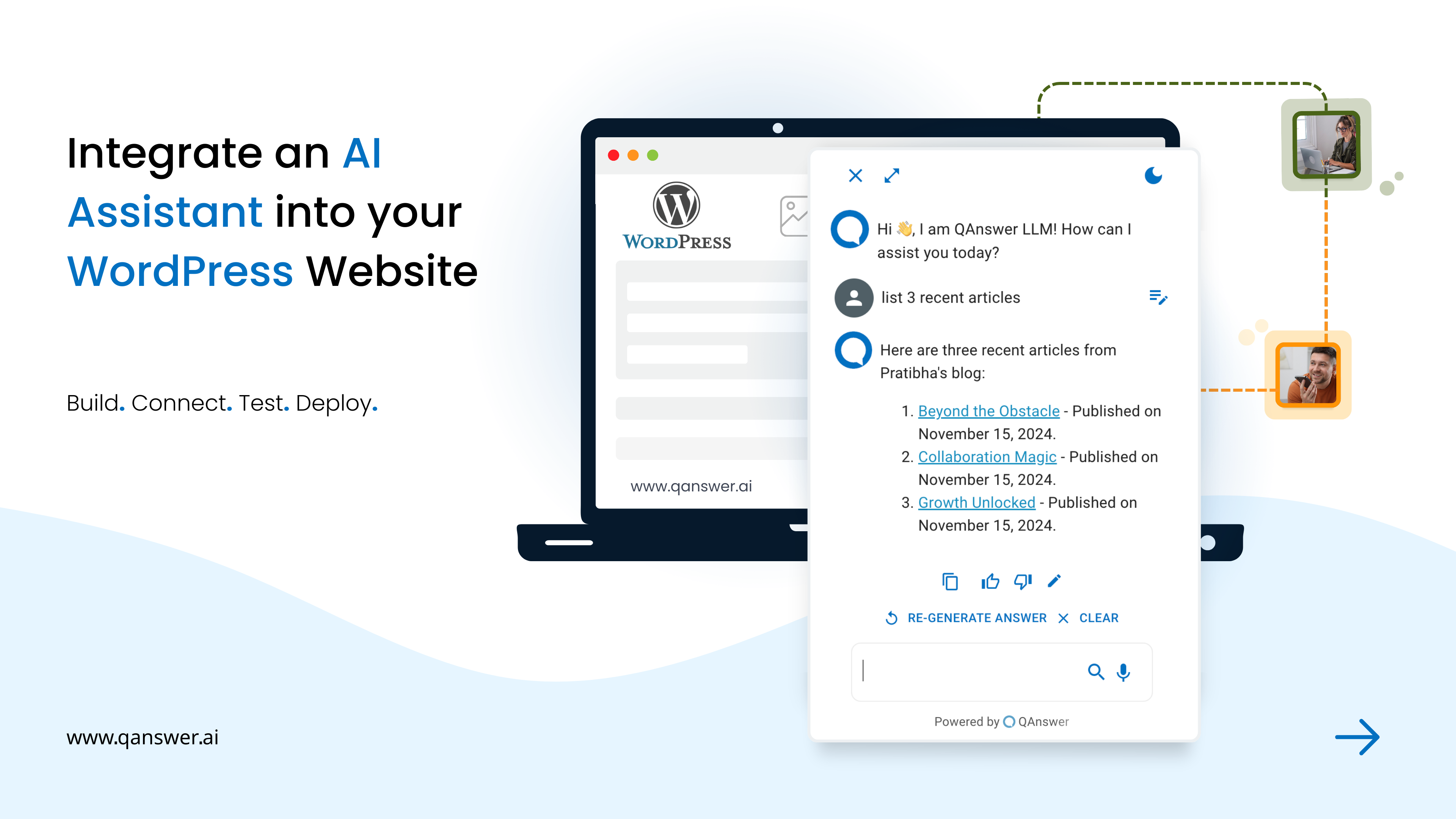 Integrate an AI Assistant into your WordPress Website